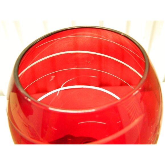 Mikasa Cheers Balloon Red Swirl Wine Goblet Glass Burgandy, Red, White Wine - Picture 6 of 9